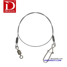 Поводок Dragon Titanium Braid 1x7 AFWTROLLING (упаковка 1 шт) разрывная нагрузка 23 кг длина 40 см